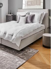 Letto boxspring premium Eliza, Materasso: a molle insacchettate a 7, Piedini: legno di faggio massiccio, Grigio, 200 x 200