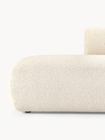 Narożna sofa modułowa Bouclé Sofia (4-osobowa), Tapicerka: Bouclé (100% poliester) D, Stelaż: drewno świerkowe, płyta w, Nogi: tworzywo sztuczne Ten pro, Bouclé w odcieniu złamanej bieli, S 385 x G 298 cm