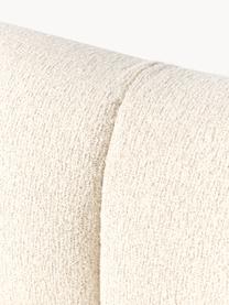 Sofá rinconera modular en tejido bouclé Sofia (4 plazas), Tapizado: tejido bouclé (100% polié, Estructura: madera de abeto, tablero , Patas: plástico Este producto es, Bouclé blanco Off White, An 385 x F 298 cm