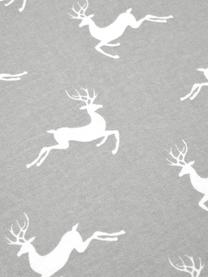 Flanell-Kissenbezüge Rudolph mit Rentieren, 2 Stück, Webart: Flanell Flanell ist ein k, Grau, Ecru, 40 x 80 cm
