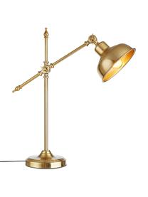 Grosse Retro-Schreibtischlampe Grimstad, Lampenschirm: Metall, Goldfarben, B 50 x H 56 cm