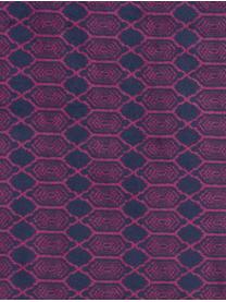 Plaid Blue Velvet, 50% cotone, 43% poliacrilico (dralon), 7% poliestere, Vino rosso, blu scuro, P 150 x L 200 cm