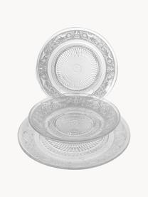 Vajilla de vidrio con relieve Imperial. 6 comensales (18 pzas.), Vidrio, Transparente, 6 comensales (18 pzas.)