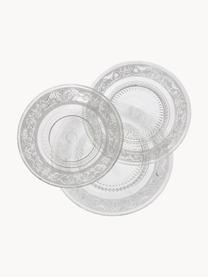 Súprava sklenených tanierov so štruktúrovaným povrchom Imperial, 6 osôb (18 dielov), Sklo, Priehľadná, pre 6 osôb (18 dielov)