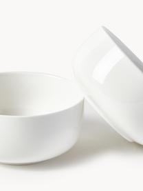 Bols en porcelaine Nessa, 4 pièces, Porcelaine, Blanc cassé, haute brillance, Ø 14 cm