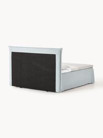 Letto boxspring Viola, Rivestimento: 54% poliestere, 36% visco, Materasso: nucleo di molle insacchet, Piedini: legno di betulla Questo p, Tessuto azzurro, Larg. 140 x Lung. 200 cm, grado di durezza H2