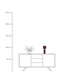 Lámpara de mesa de diseño Bul, Pantalla: metal recubierto, Cable: plástico, Color vino, Ø 15 x Al 35 cm