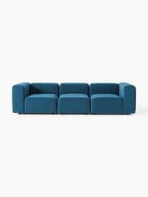 Modulares Samt-Sofa Lena (4-Sitzer), Bezug: Samt (100 % Polyester) De, Gestell: Buchenholz, Spanplatte, H, Samt Petrol, B 287 x T 106 cm