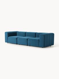 Modulares Samt-Sofa Lena (4-Sitzer), Bezug: Samt (100 % Polyester) De, Gestell: Buchenholz, Spanplatte, H, Samt Petrol, B 287 x T 106 cm