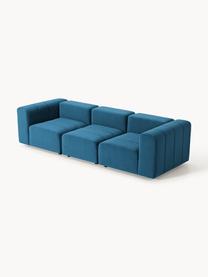 Modulares Samt-Sofa Lena (4-Sitzer), Bezug: Samt (100 % Polyester) De, Gestell: Buchenholz, Spanplatte, H, Samt Petrol, B 287 x T 106 cm