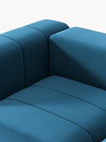 Modulares Samt-Sofa Lena (4-Sitzer), Bezug: Samt (100 % Polyester) De, Gestell: Buchenholz, Spanplatte, H, Füße: Kunststoff, Samt Petrol, B 287 x T 106 cm