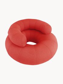 Fauteuil lounge d'extérieur fait main Don Out, Rouge corail, Ø 98 x haut. 50 cm