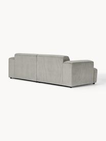 Cord-Sofa Melva (3-Sitzer), Bezug: Cord (92% Polyester, 8% P, Gestell: Massives Kiefernholz, Spa, Füße: Kunststoff Dieses Produkt, Cord Grau, B 238 x T 101 cm