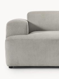 Cord-Sofa Melva (3-Sitzer), Bezug: Cord (92% Polyester, 8% P, Gestell: Massives Kiefernholz, Spa, Cord Grau, B 238 x T 101 cm