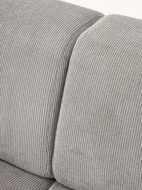 Cord-Sofa Melva (3-Sitzer), Bezug: Cord (92% Polyester, 8% P, Gestell: Massives Kiefernholz, Spa, Füße: Kunststoff Dieses Produkt, Cord Grau, B 238 x T 101 cm