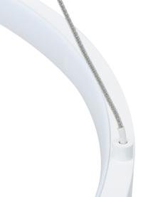 Moderne LED-Pendelleuchte Jay, Baldachin: Aluminium, pulverbeschich, Lampenschirm: Aluminium, pulverbeschich, Baldachin: Weiss, mattLampenschirm: Weiss, mattKabel: Silberfarben, Ø 60 x H 150 cm