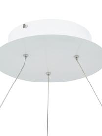 LED hanglamp Jay, Baldakijn: gepoedercoat aluminium, Lampenkap: gepoedercoat aluminium, k, Baldakijn: mat wit. Lampenkap: mat wit. Snoer: zilverkleurig, Ø 60 x H 150 cm