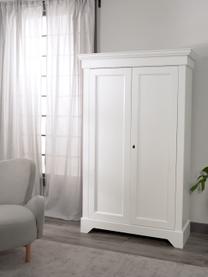 Armario de madera de pino Isabel, 2 puertas, Estructura: madera de pino, pintada, Blanco, An 118 x Al 191 cm