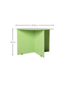 Ronde metalen salontafel Dinga in lichtgroen, Gepoedercoat metaal, Lichtgroen, Ø 60 x H 40 cm