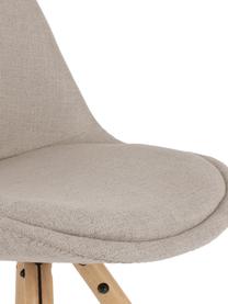 Chaises rembourrées style Scandi Maxi, 2 pièces, Revêtement : gris-beige Pieds : bois de hêtre