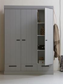 Armoire Connect, 3 portes battantes, Gris, larg. 140 x haut. 195 cm