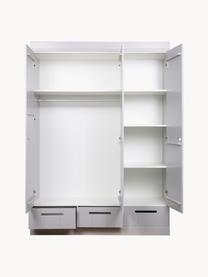 Draaideurkast Connect in , 3-deurs, Frame: grenenhout, gelakt, Lichtgrijs, B 140 x H 195 cm
