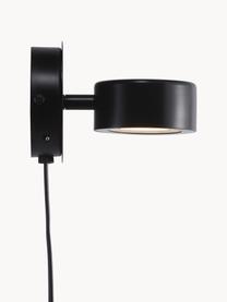 Applique piccola a LED luce regolabile Clyde, Paralume: metallo rivestito, Nero, Larg. 10 x Prof. 13 cm