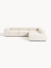 Modulares XL-Ecksofa Lennon aus Leinen-Mix, Bezug: 50 % Viskose, 25 % Leinen, Gestell: Fichtenholz, Sperrholz, m, Leinen-Mix Beige, B 329 x T 269 cm, Eckteil links