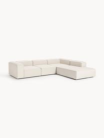 Modulares XL-Ecksofa Lennon aus Leinen-Mix, Bezug: 50 % Viskose, 25 % Leinen, Gestell: Fichtenholz, Sperrholz, m, Leinen-Mix Beige, B 329 x T 269 cm, Eckteil links