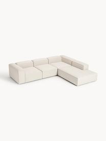 Modulares XL-Ecksofa Lennon aus Leinen-Mix, Bezug: 50 % Viskose, 25 % Leinen, Gestell: Fichtenholz, Sperrholz, m, Leinen-Mix Beige, B 329 x T 269 cm, Eckteil links