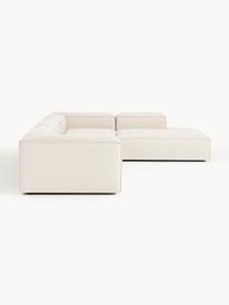 Modulares XL-Ecksofa Lennon aus Leinen-Mix, Bezug: 50 % Viskose, 25 % Leinen, Gestell: Fichtenholz, Sperrholz, m, Leinen-Mix Beige, B 329 x T 269 cm, Eckteil links