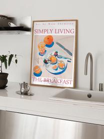 Poster The Breakfast, Weiß, Orange, Mehrfarbig, B 30 x H 42 cm