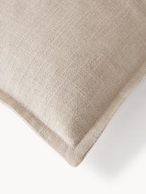 Housse de coussin 50x50 en coton Vicky, 100 % coton bio, Beige, larg. 50 x long. 50 cm