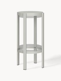 Tabouret de bar en métal Doon, haut. 75 cm, Acier, revêtement par poudre, Gris clair, Ø 35 x haut. 75 cm