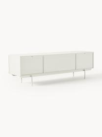 Credenza bassa Elona, Greige lucido, Larg. 180 x Alt. 55 cm