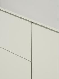 Credenza bassa Elona, Greige lucido, Larg. 180 x Alt. 55 cm