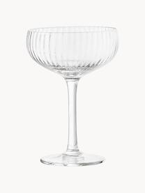 Champagneglazen Astrid met groefstructuur, 6 stuks, Glas, Transparant, Ø 11 x H 16 cm, 250 ml