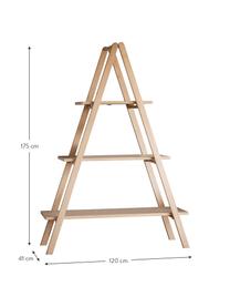 Hellbraunes Standregal Clapham, Mitteldichte Holzfaserplatte (MDF) mit Eichenholzfurnier, Hellbraun, 120 x 175 cm