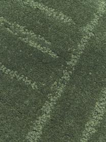Okrúhly vlnený koberec Mason, ručne tuftovaný, Tmavozelená, Ø 120 cm (veľkosť S)