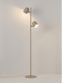 Metall-Stehlampe Almo, Hellbeige, H 137 cm