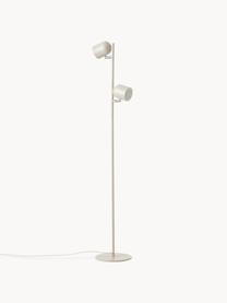 Metalen vloerlamp Almo, Lichtbeige, H 137 cm