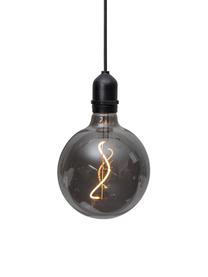 Mobiel hanglamp Bowl met tijdschakelaar, Lampenkap: glas, Fitting: kunststof, Donkergrijs, transparant, zwart, Ø 13 x H 18 cm
