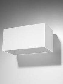 Wandleuchte Geo Maxi, Lampenschirm: Aluminium, Weiß, B 20 x H 10 cm