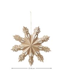 Adorno para colgar copo de nieve Snowflake, Papel, Beige, Ø 46 cm