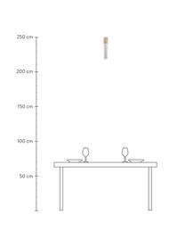 Deckenspot Paulo mit Hokzdekor, Lampenschirm: Stahl, beschichtet, Dekor: Holz, Weiss, Braun, Ø 8 x H 30 cm