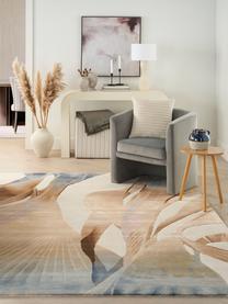 Ručně tkaný koberec s nízkým vlasem a strukturovaným povrchem Prismatic, Odstíny šedé, odstíny béžové, odstíny hnědé, Š 120 cm, D 180 cm (velikost S)