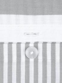 Funda de almohada de algodón Lorena, Gris claro, blanco crema, An 45 x L 110 cm