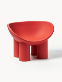 Fauteuil lounge en plastique Roly Poly, Plastique, Rouge corail, larg. 84 x prof. 57 cm