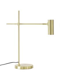 Schreibtischlampe Cassandra, Lampenschirm: Metall, vermessingt, Lampenfuß: Metall, vermessingt, Goldfarben, glänzend, T 47 x H 55 cm