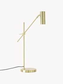 Schreibtischlampe Cassandra, Lampenschirm: Metall, vermessingt, Lampenfuß: Metall, vermessingt, Goldfarben, glänzend, T 47 x H 55 cm